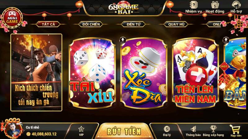 Các game trong cổng game bài đổi thưởng phổ biến