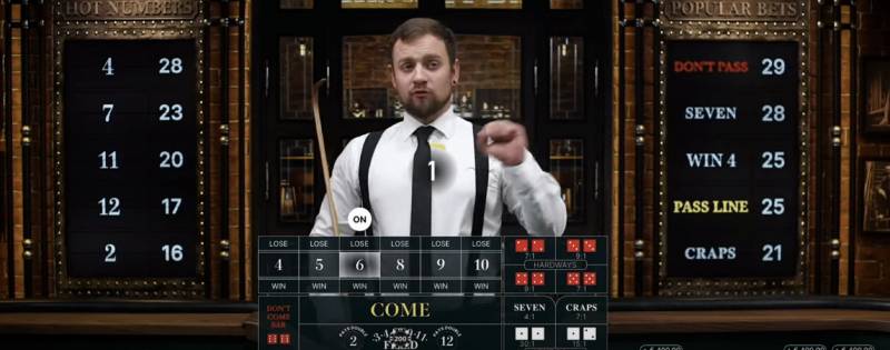 Giới thiệu về craps live với dealer thật