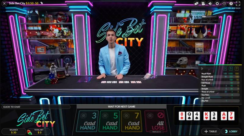 Luật chơi và cách đặt cược trong Side Bet City trên cổng game